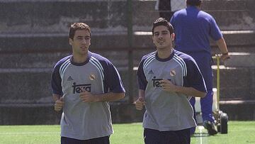 Raúl y Álvaro Benito, corriendo en la vieja Ciudad Deportiva (1995).
