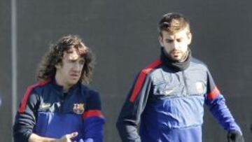 Puyol vuelve a ejercitarse con normalidad junto al resto