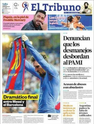 La salida de Messi, en las portadas de los periódicos de medio mundo