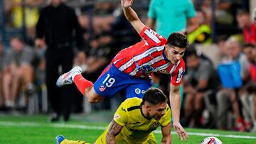 Julián Alvarez, con el Atlético ante el Villarreal.