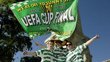 Celtic fans descended on Seville in their tens of thousands for the 2003 UEFA Cup final.