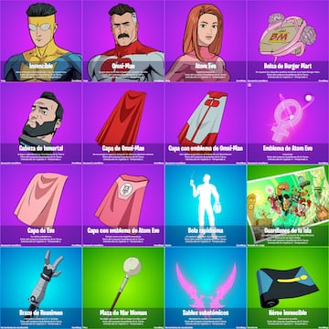 fortnite invencible nuevas skins colaboracion