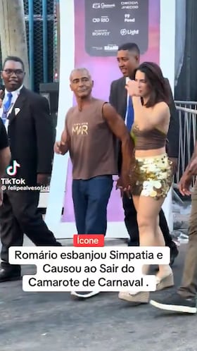 La impactante imagen de Romario en el Carnaval de Río que ya es viral: millones de reproducciones en redes