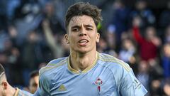 VIGO, SPAIN - FEBRUARY 26: Gabri Veiga of RC Celta celebrates after scores his sides third goal during the LaLiga Santander match between RC Celta and Real Valladolid CF at Estadio Balaidos on February 26, 2023 in Vigo, Spain. (Photo by Octavio Passos/Getty Images)