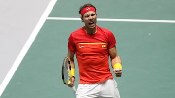 1/2 Finale Spain - Grande Bretagne Doubles Rafael Nadal in Spain during the Davis Cup 2019, Tennis Madrid Finals 2019 on November 18 to 24, 2019 at Caja Magica in Madrid, Spain - Photo Laurent Lairys / DPPI
24/11/2019 ONLY FOR USE IN SPAIN