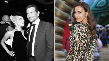 Im&aacute;genes de la cantante Lady Gaga con el actor Bradley Cooper y de la modelo Irina Shayk.