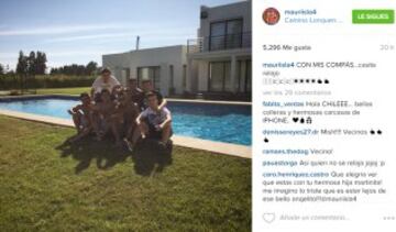 Mauricio Isla disfruta su casa de Lonquén con su familia y amigos.