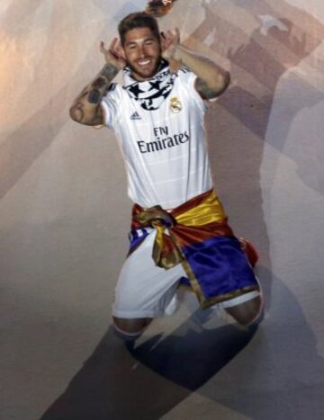 Sergio Ramos en el Santiago Bernabéu.