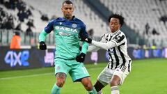 Juan Cuadrado en un partido de Juventus en la Serie A