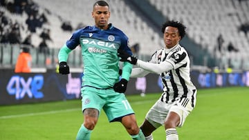 Juan Cuadrado en un partido de Juventus en la Serie A