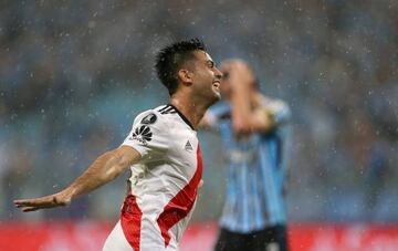 River Plate's Gonzalo Martinez celebrates after the match.