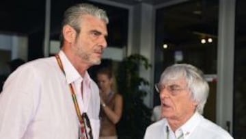 Arrivabene junto a Ecclestone.