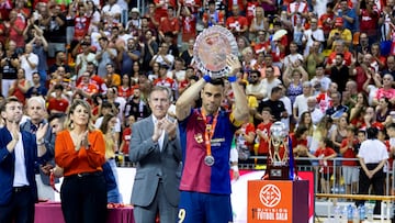 El Barcelona, sin títulos por primera vez desde 2017. En la imagen, Sergio Lozano.