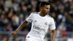 Rodrygo, en un partido con el Real Madrid.