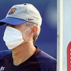 Setién, frustrado: ni sesiones de vídeo ni charlas colectivas