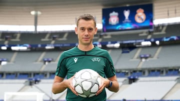 PARIS, FRANCE - MAY 27: Referee Clement Turpin poses for a photo during the Referee Team Training Session at Stade de France on May 27, 2022 in Paris, France. Liverpool FC will face Real Madrid in the UEFA Champions League final on May 28, 2022. (Photo by Alexander Hassenstein - UEFA/UEFA via Getty Images) (Photo by Angel Martinez - UEFA/UEFA via Getty Images)