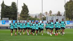 El Espanyol, en un entrenamiento.