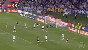 El volante colombiano abrió el marcador al minuto 11 en el partido ante Vasco da Gama que finalizó con un empate.