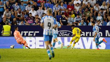 Málaga CF -UD Las Palmas. 2ª jornada de LaLiga SmartBank. CUARTO GOL DE LAS PALMAS