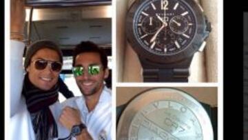 Arbeloa mostr&oacute; en twitter el reloj de Cristiano.