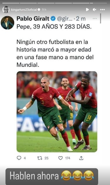 Arturo Vidal sorprende y envía un mensaje tras el gol de Pepe