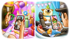 Cómo se hace una videollamada por Telegram y emojis erótico-festivos
