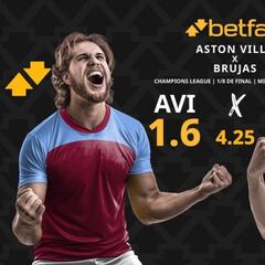 Aston Villa vs. Club Brujas: horario, dónde ver, pronósticos y cuadro