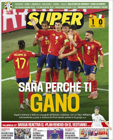 España es una fiesta, bravissimo... las portadas en prensa tras la victoria ante Italia