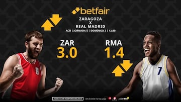 Casademont Zaragoza vs. Real Madrid: horario, dónde ver, pronósticos y clasificación