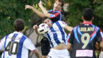 <b>CON PROYECCIÓN. </b>Paco Sutil pelea un balón por alto en el amistoso del sábado contra el Racing.