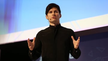 Telegram founder and CEO Pavel Durov delivers his keynote conference during day two of the Mobile World Congress at the Fira Gran Via complex in Barcelona, Spain on February 23, 2016. The annual Mobile World Congress hosts some of the world's largest communication companies, the show runs from the 22 to 25 February. Photo by Manuel Blondeau/AOP.Press/Corbis (Photo by AOP.Press/Corbis via Getty Images)