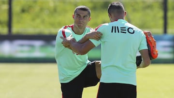 Cristiano completó su primer entrenamiento con Portugal