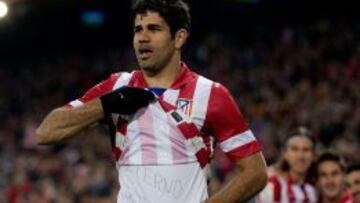 DECISIVO. Costa celebra su gol al Espanyol en el que recibió la asistencia de Villa.
