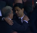El momento en el que Laporta se sabe fuera del Mundial de Clubes y tiene que felicitar a Al Khelaifi
