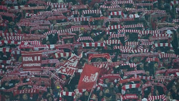 Seguidores del Spartak de Moscú.