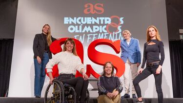 Jennifer Pareja, Eva Moral, Gema Pascual, Paloma del Río y Raquel González, en el Encuentro Olímpico en Femenino de AS.