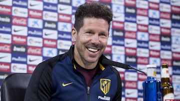 Simeone en rueda de prensa. 