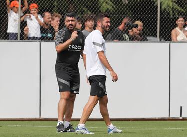 Gattuso con Gay芍.