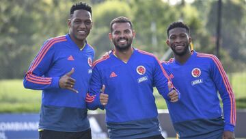 caRDONA, LERMA Y MINA ENTRENANDO