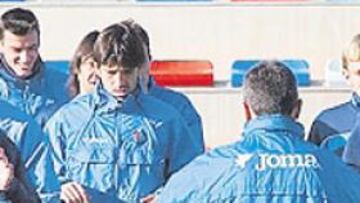 <b>ALEGRÍA. </b>El resultado del sorteo de Copa fue bien recibido en el entrenamiento de los azulones.