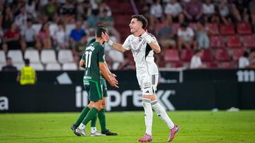 El Albacete ante el Racing.