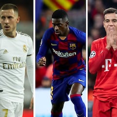 Las lesiones marcan las caídas del valor de mercado: Hazard, Dembélé, Bale...