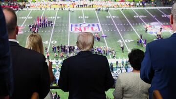 U.S. President Donald Trump attends the Super Bowl LIX in New Orleans, Louisiana, U.S., February 9, 2025. REUTERS/Kevin Lamarque