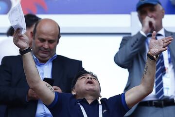 Diego Armando Maradona en el Kazán Arena.