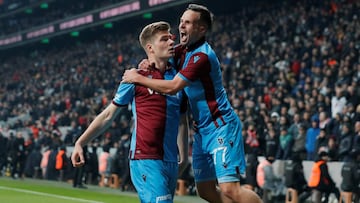 El Trabzonspor celebra un gol de esta temporada.