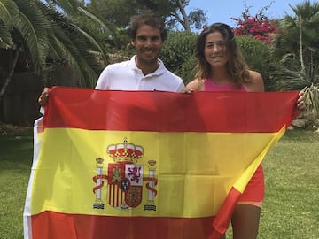 Rafa Nadal y Garbiñe Muguruza de España. 