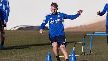 Valentín Vada, en el entrenamiento de esta mañana.