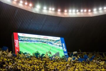 Las Águilas celebraron con un triunfo, un mosaico, un homenaje a sus delanteros históricos y un nuevo himno para el centenario.