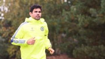 Costa, durante el entrenamiento del lunes.