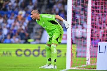   Nahuel Guzman of Tigres during the 12th round match between Monterrey and Tigres UANL  as part of the Liga BBVA MX, Torneo Apertura 2024 at BBVA Bancomer Stadium on October 19, 2024 in Monterrey, Nuevo Leon, Mexico.